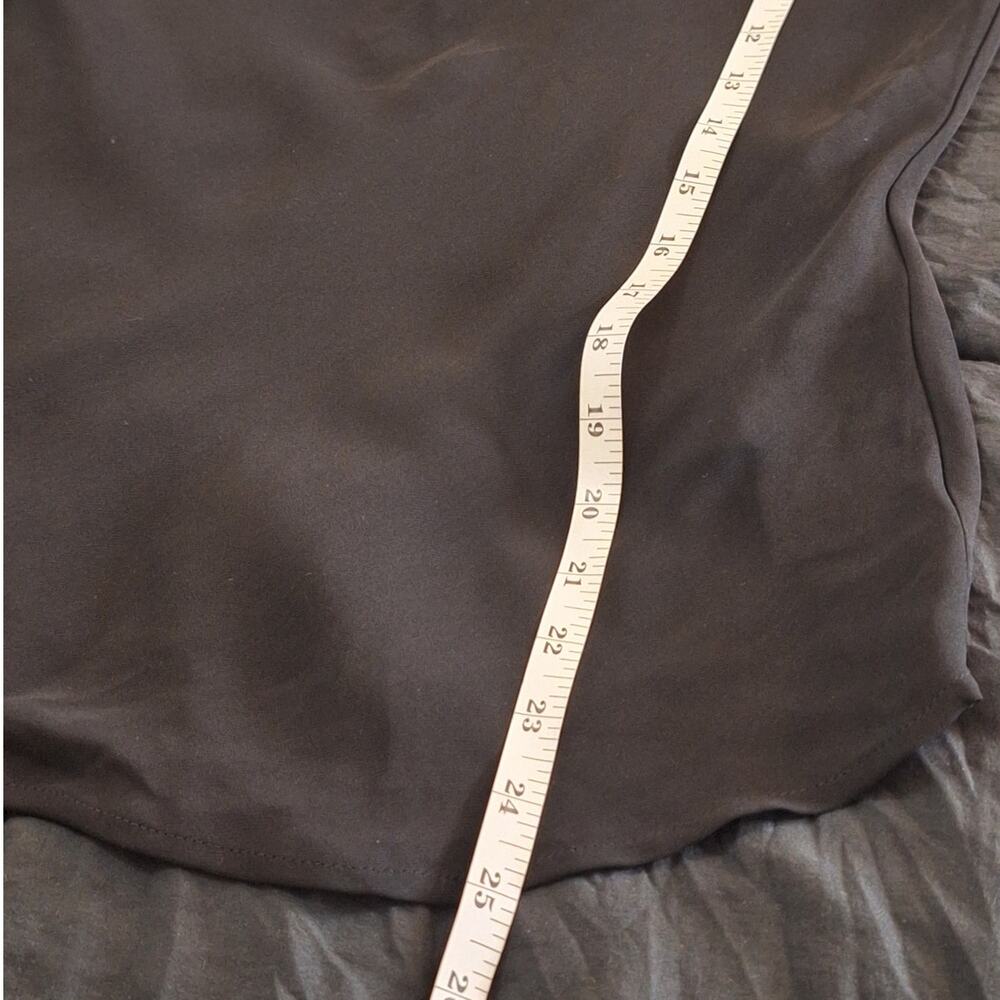 Lands' End Blouse Women's Size 6 Black Polyester Drape Neck Evening Dinner Party - Picture 7 of 8